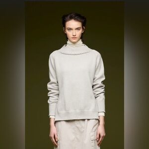 NWT Bianco & Blu Cowl Neck Wool Cashmere Blend Made in Italy Cozy Warm Sweater